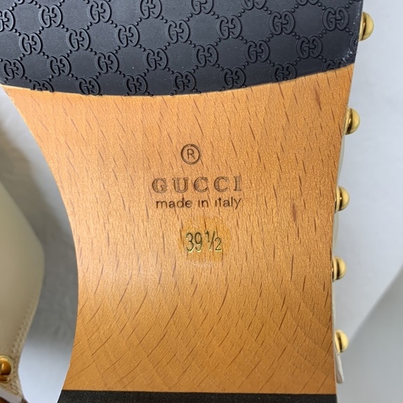 Gucci Bamboo‎ Horsebit Clogs in Mystic White Size 39.5 - Picture 7 of 7